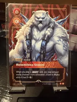 Riftbound Volibear Relentless Storm METAL Card Prize Wall Promo - Image 1