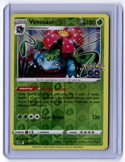 Venusaur 003/078 Holo Rare Reverse Holo Pokemon GO NM+ - Image 1