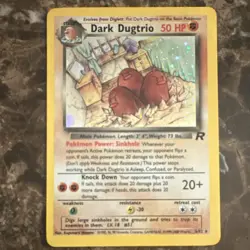 Pokemon TCG Dark Dugtrio Team Rocket 6/82 Unlimited Holo Rare 50 HP Stage 1 MINT - Image 1
