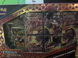 Pokemon TCG: Crown Zenith Premium Playmat Collection Box Morpeko V-Union Sealed - Image 3