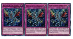 Yugioh- 3X Return of the Red-Eyes - Ultra Rare - 1st Edition - LDK2-ENJ34 - LP - Image 1