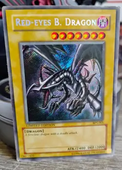 Yugioh Red-Eyes B. Dragon BPT-005 Secret Rare Limited Edition LP/MP Foil - Image 2