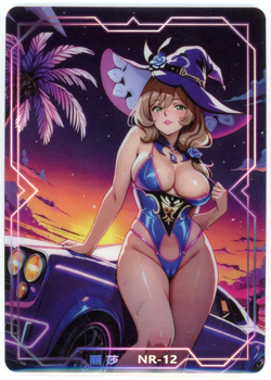 ❤LISA - Goddess Story Anime Waifu Doujin Card - UNDER THE NIGHTGOWN - NR-12 - Image 1