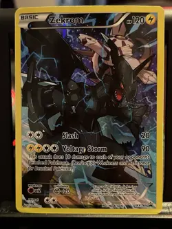 Pokemon TCG Zekrom Black Star Promos Holo Card XY76 Near Mint Condition - Image 1