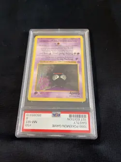 1999 Pokemon Game #50 Gastly PSA 8 1st Edition - Image 4