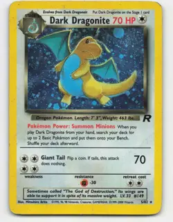 2000 Pokemon, Team Rocket, #5/82 Dark Dragonite, Holo Rare - Image 1