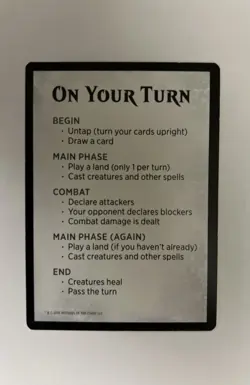 MTG On Your Turn Rules WAR Insert Promo Card 2018 Magic The Gathering UMP - Image 1