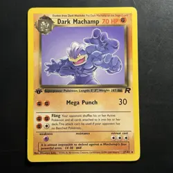 Vintage Pokemon 1st Edition Team Rocket Dark Machamp 27/82 WotC 2000 - Image 1