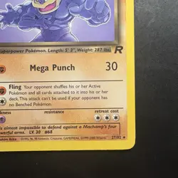 Vintage Pokemon 1st Edition Team Rocket Dark Machamp 27/82 WotC 2000 - Image 4