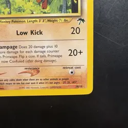 Vintage Pokemon Southern Islands Primeape 18/18 English Rare Promo - Image 5