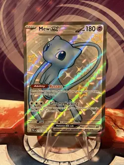 Pokemon TCG Mew EX 216/091 Paldean Fates Full Art Shiny Ultra Rare - Image 1