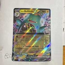 Pokemon TCG Iono's Bellibolt EX 053/159 Journey Together Full Art Holo 280 HP E… - Image 2