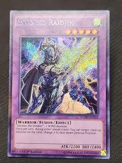 Invoked Raidjin FUEN-EN028 Secret Rare Fusion Enforcers Yu-Gi-Oh Card - Image 1
