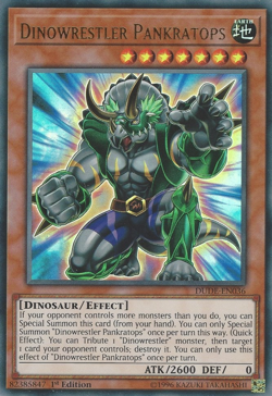 YUGIOH DINOWRESTLER PANKRATOPS ULTRA RARE DUDE-EN036 NEAR MINT - Image 1