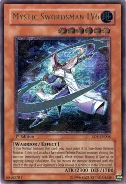 Yugioh! MP Mystic Swordsman LV6 - RDS-EN008 - Ultimate Rare - 1st Edition Modera - Image 1
