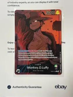 One Piece English EB02-010 Monkey D Luffy Alternate Art Leader NM - Image 1