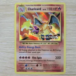 NM Charizard 11/108 Evolutions Prerelease Holo Promo Stamped Pokemon Card - Image 1