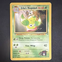 Erika's Weepinbell Pokemon Card 70 HP 49/132 Gym Heroes Regular 2000 - Image 1