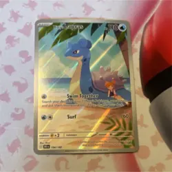 Pokemon Misty's Lapras Illustration Rare Holo 194/182 Sv10 110HP Card - Image 1