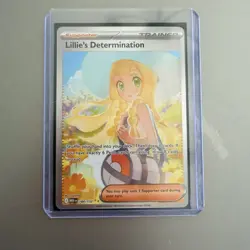 Pokemon TCG Holo Ultra Rare Full Art Lillie's Determination Trainer Card 184/132 - Image 1
