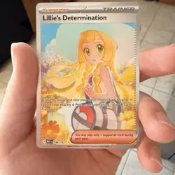 Pokemon TCG Holo Ultra Rare Full Art Lillie's Determination Trainer Card 184/132 - Image 2