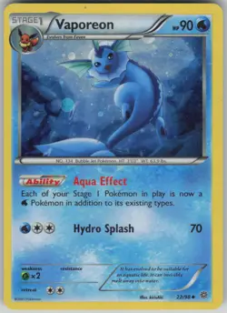 MP Vaporeon 022/098 Holofoil Promo Miscellaneous Cards & Products Pokemon Holo - Image 1
