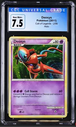 CGC 7.5 Nm Deoxys 2011 Call of Legends 2/95 Holo Pokemon Card - Image 1