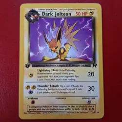 Dark Jolteon 38/82 Team Rocket Regular First Edition Wizards Pokemon Card LP - Image 1