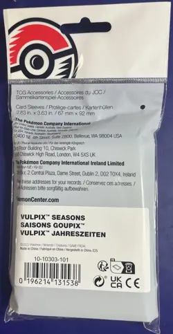 Vulpix Seasons Pokemon Center Trading Card New Sealed 65 Ct Sleeves - Image 3