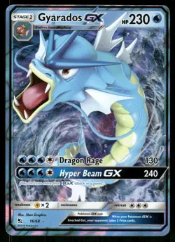 Pokemon Cards Gyarados GX 16/68 Hidden Fates Holo GX Rare NM - Image 1