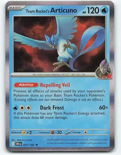Team Rocket's Articuno #051/182 Holo Pokemon Card SV10: Destined Rivals - Image 1