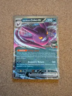Team Rocket’s Crobat EX 122/182 - Pokemon TCG Destined Rivals 2025 - NM Card - Image 1
