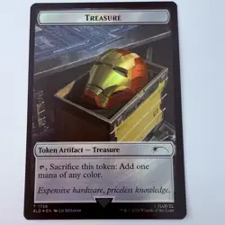Magic The Gathering Mtg Foil Treasure Token Iron Man Secret Lair Rare Near Mint - Image 1