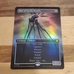 1x Sire of Seven Deaths, Borderless Art Foil, Foundations, Magic MTG NM - Image 1
