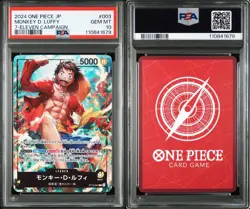 One Piece Card Game 7-Eleven Promo Luffy Ace Sabo 3 Card PSA 10 - Image 2