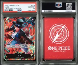 One Piece Card Game 7-Eleven Promo Luffy Ace Sabo 3 Card PSA 10 - Image 4