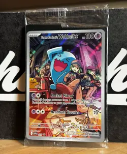 Sealed Pokemon Team Rocket's Wobbuffet 203 Promo SV Scarlet & Violet Rare Card - Image 3