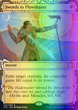 MTG Swords to Plowshares (10e/252) Strixhaven Mystical Archive NM FOIL- ETCHED - Image 1