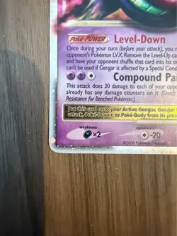 2009 Pokemon Platinum Arceus Gengar LV.X 97/99 - Rare Vintage Holo LP - Image 4