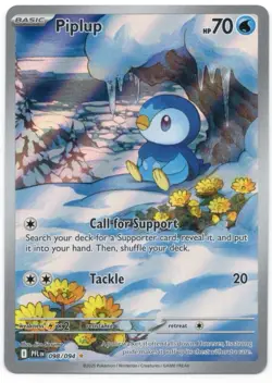 Pokemon TCG Phantasmal Flames Piplup 98/94 Illustration Rare NM - Image 3