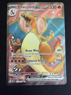 Pokemon Charizard EX Ultra Rare Sv: Scarlet & Violet 151 Card 183/165 NM - Image 1