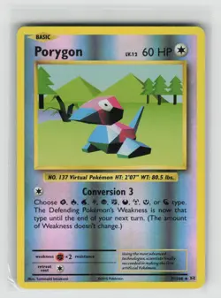 LP Porygon 71/108 Uncommon Evolutions Pokemon Reverse Holo 2016 - Image 1