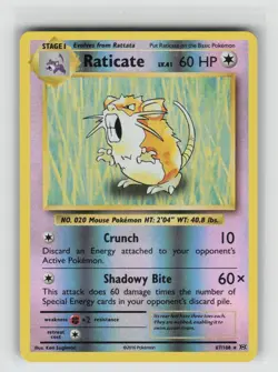 LP Raticate 67/108 Rare Evolutions Pokemon Reverse Holo 2016 - Image 1