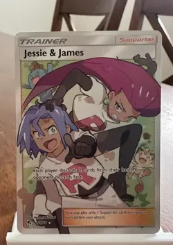 Pokemon Jessie & James Full Art Trainer Ultra Rare Holo 68/68 Hidden Fates #2 - Image 3