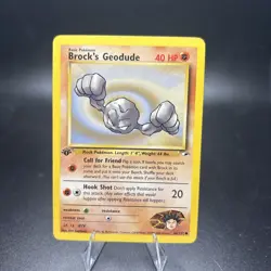 1st Edition Brock's Geodude 66/132 - Gym Heroes - Common - Pokemon - NM -j - Image 1