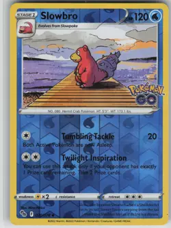 LP Slowbro 020/078 Uncommon Pokemon GO Pokemon Reverse Holo 2022 - Image 1