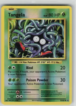 MP Tangela 8/108 Common Evolutions Pokemon Reverse Holo 2016 - Image 1