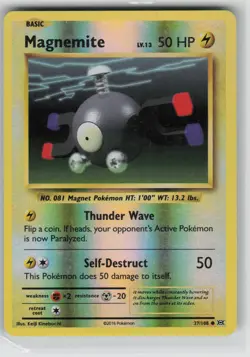 MP Magnemite 37/108 Common Evolutions Pokemon Reverse Holo 2016 - Image 1