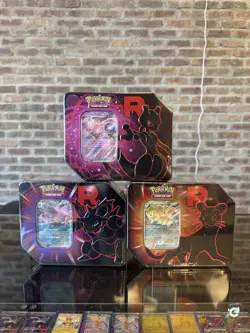Pokemon Team Rocket -Set of 3- Tins SEALED - Image 1