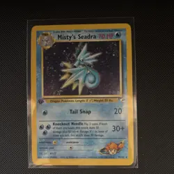 Pokemon TCG 1st Edition Misty's Seadra Holo Rare 9/132 Gym Heroes VTG WOTC NM/M - Image 2
